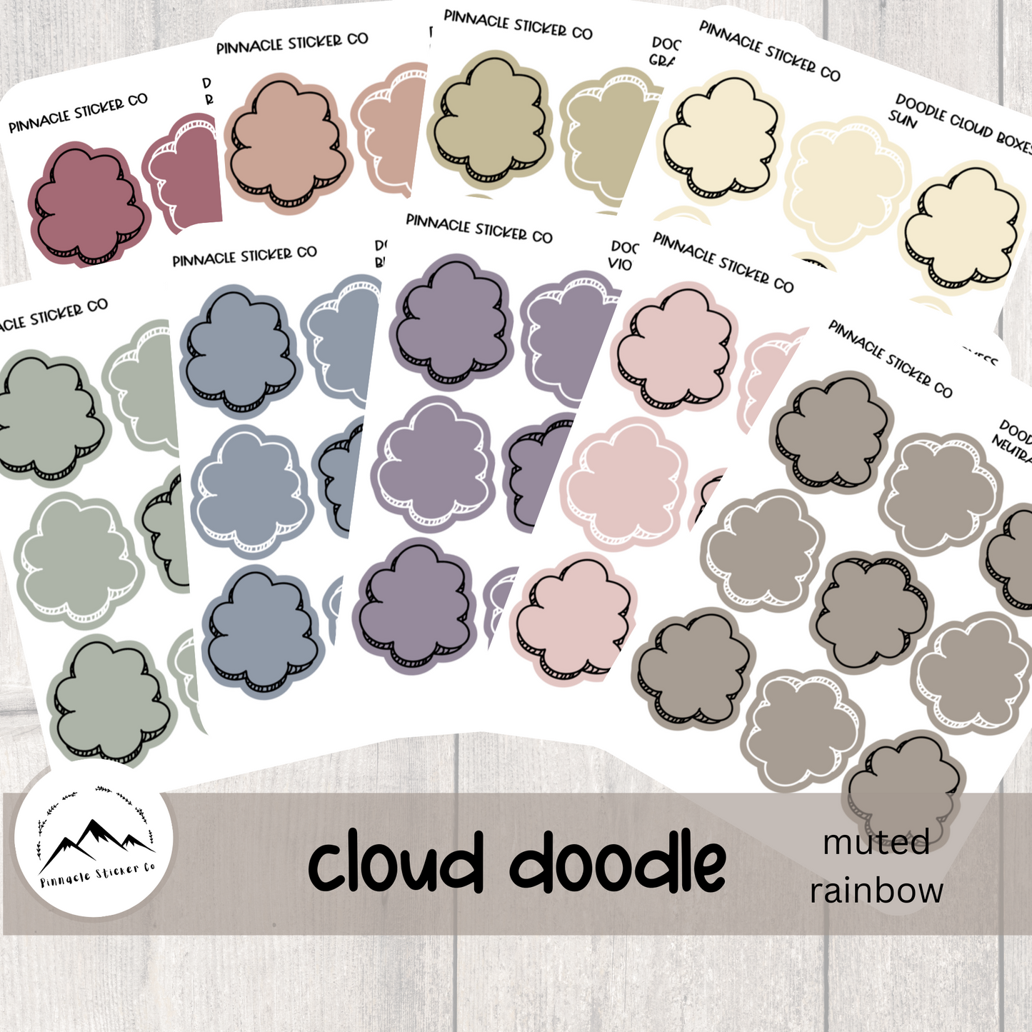 Cloud Doodle Box Stickers