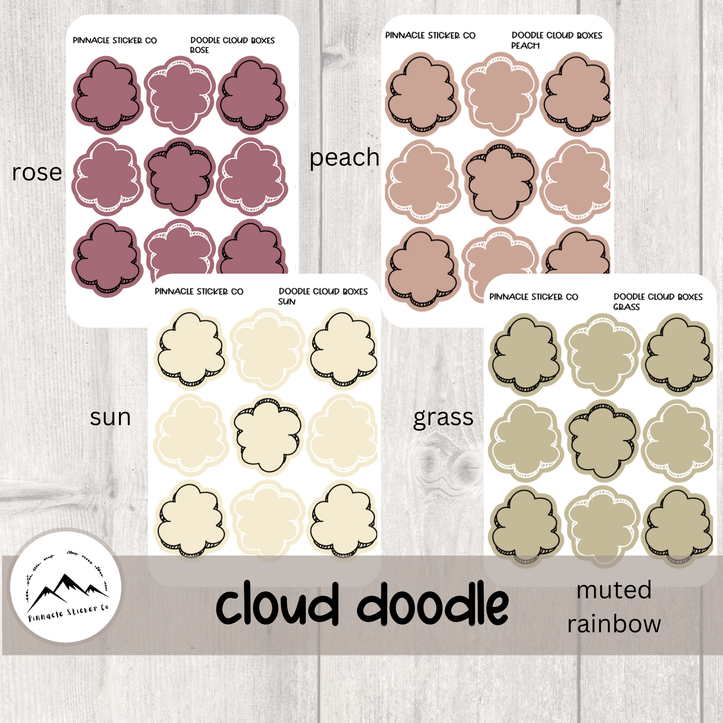 Cloud Doodle Box Stickers