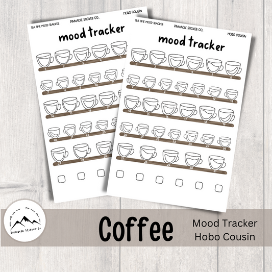 Coffee Mood Tracker Full Sheet Planner Stickers