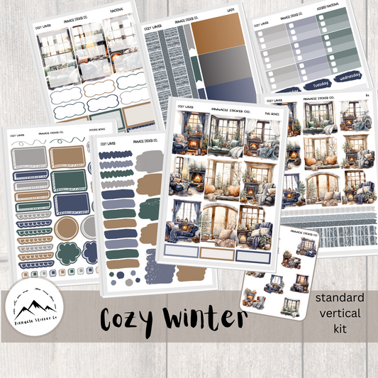 Cozy Winter Weekly Kit Planner Stickers