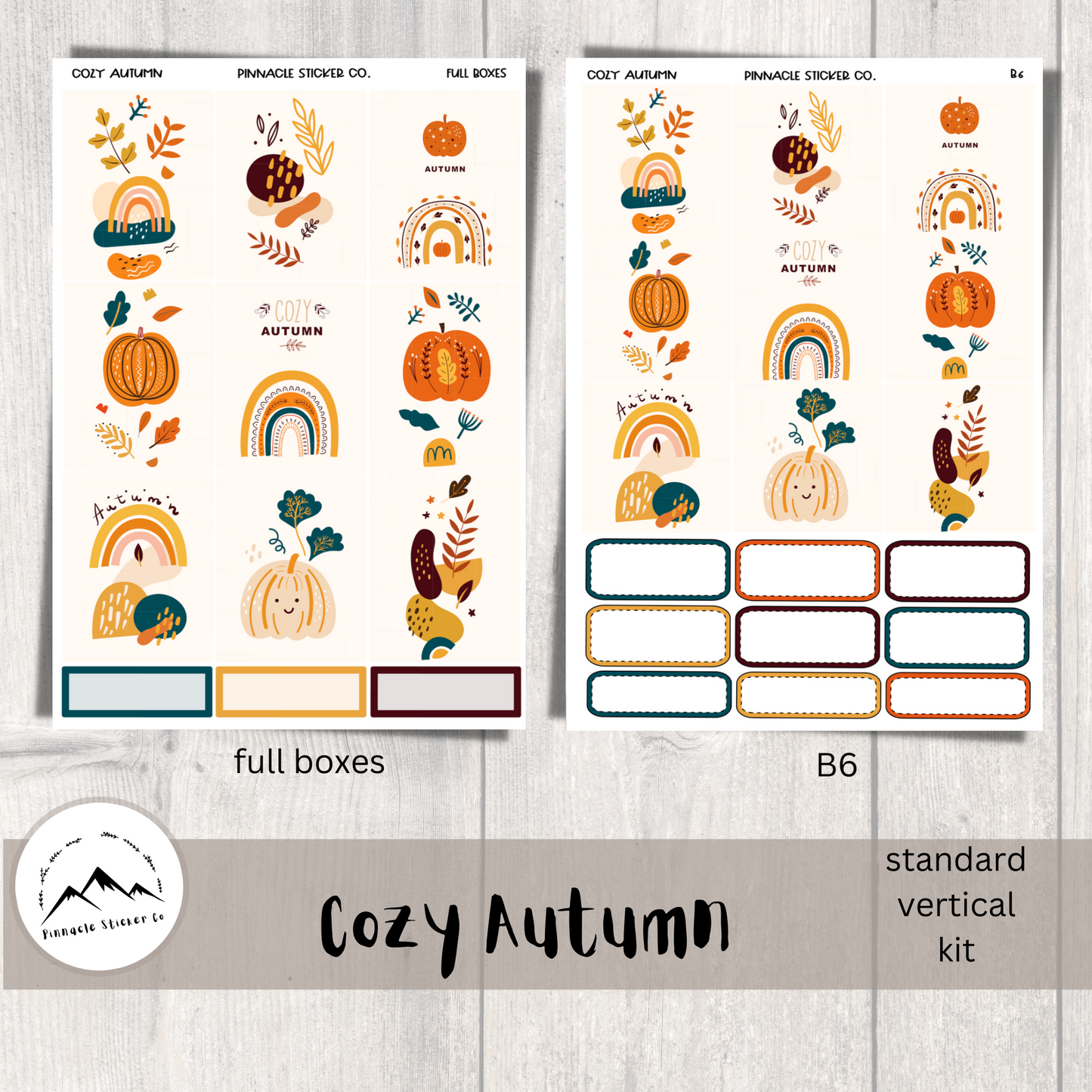 Cozy Autumn Weekly Kit Planner Stickers