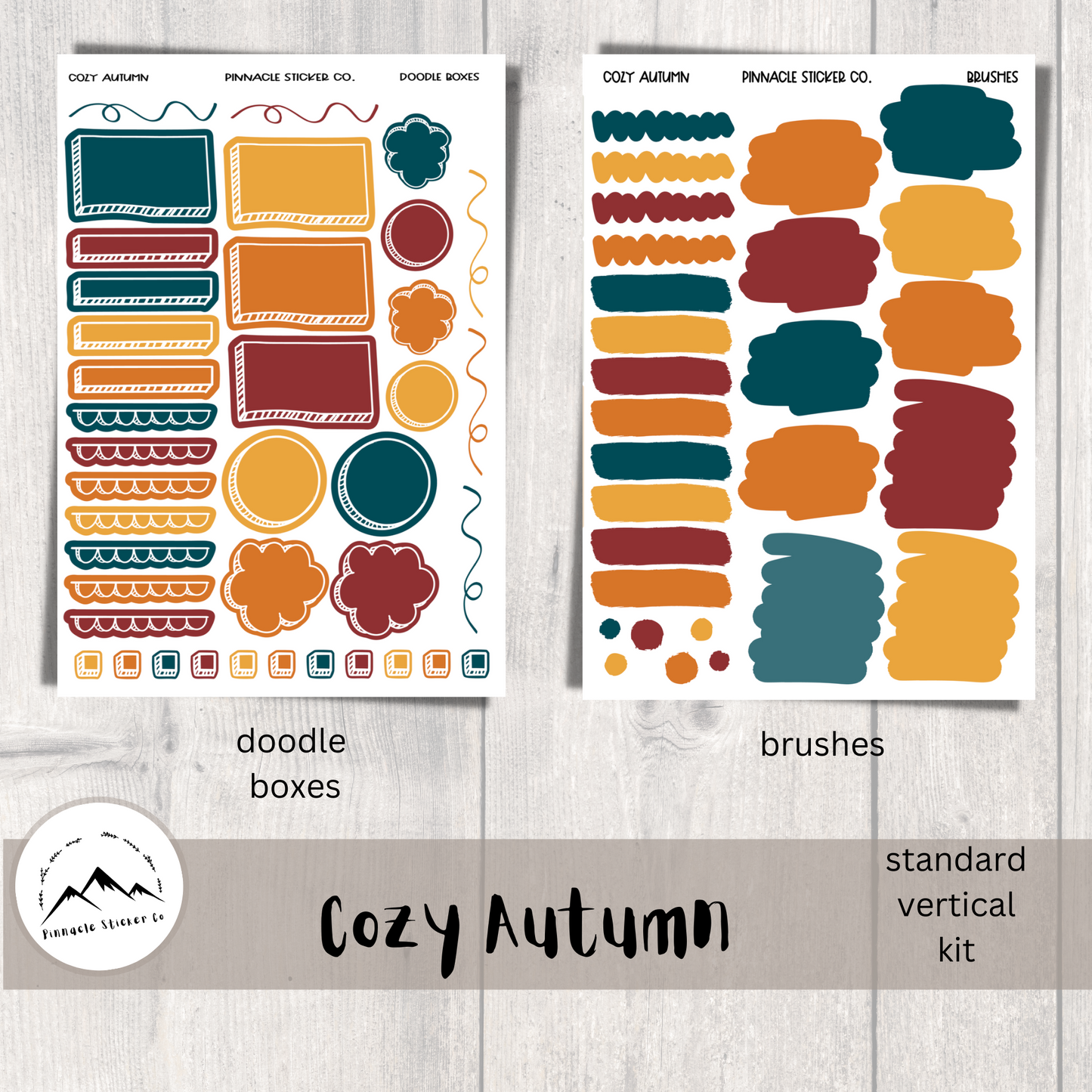 Cozy Autumn Weekly Kit Planner Stickers