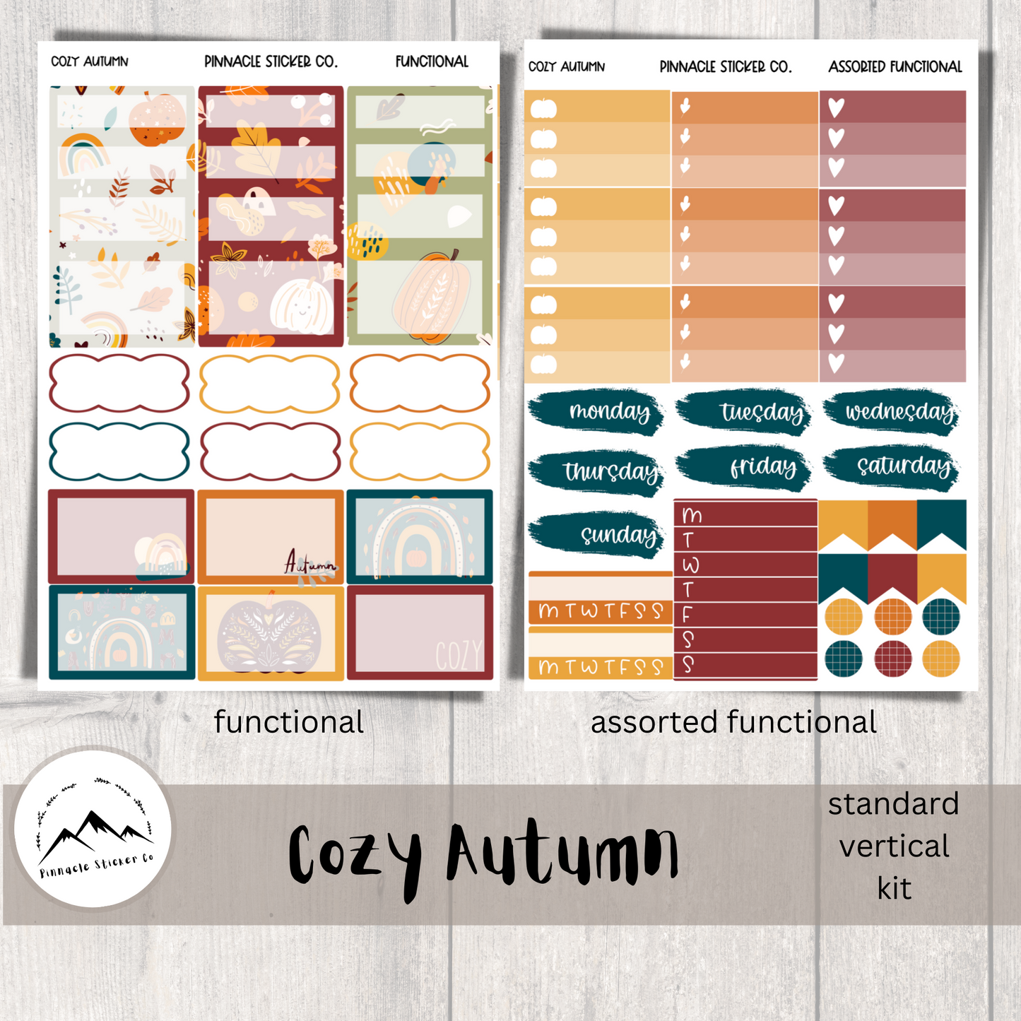 Cozy Autumn Weekly Kit Planner Stickers