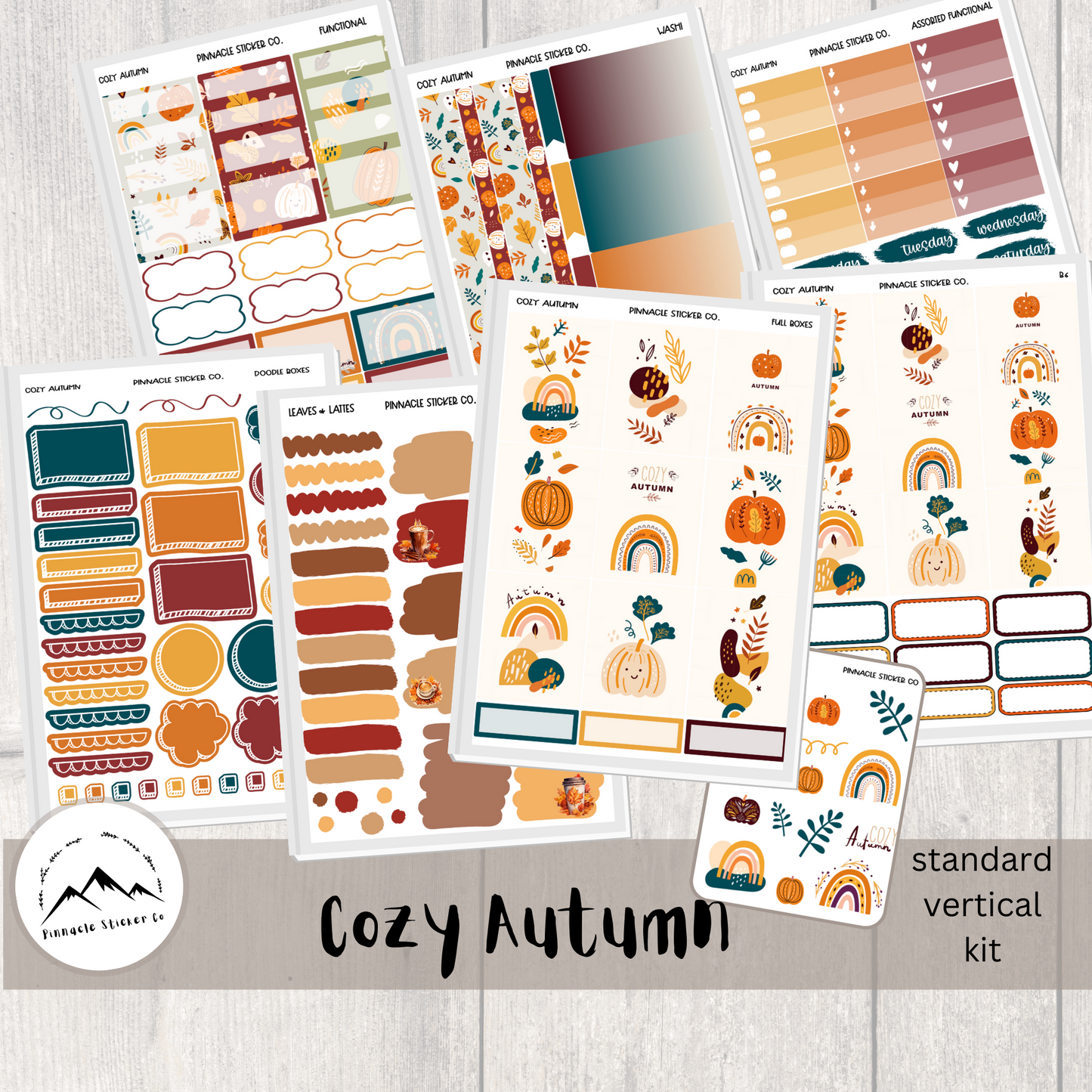 Cozy Autumn Weekly Kit Planner Stickers