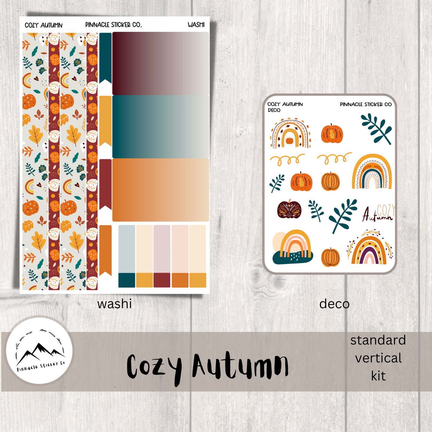 Cozy Autumn Weekly Kit Planner Stickers