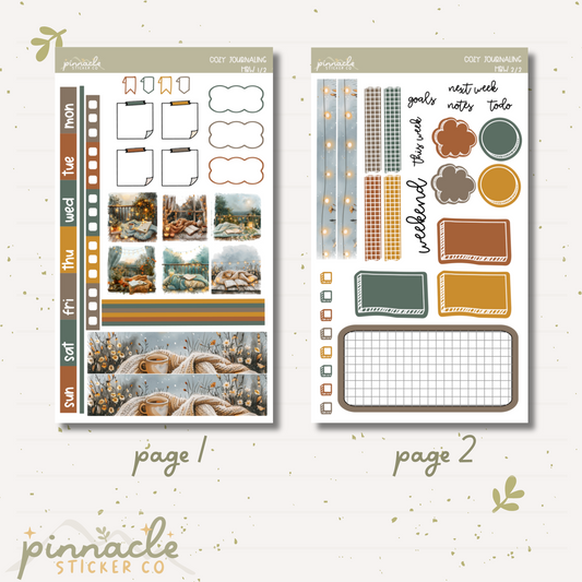 Cozy Journaling Hobonichi Weeks Planner Stickers