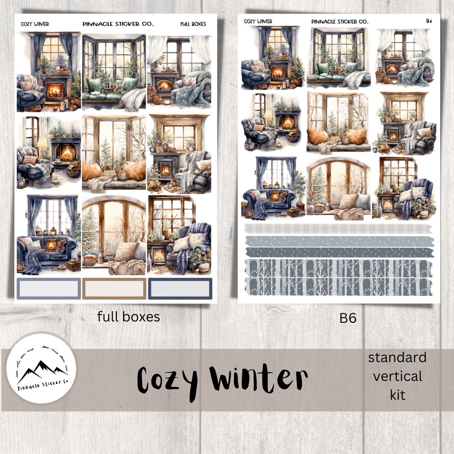 Cozy Winter Weekly Kit Planner Stickers