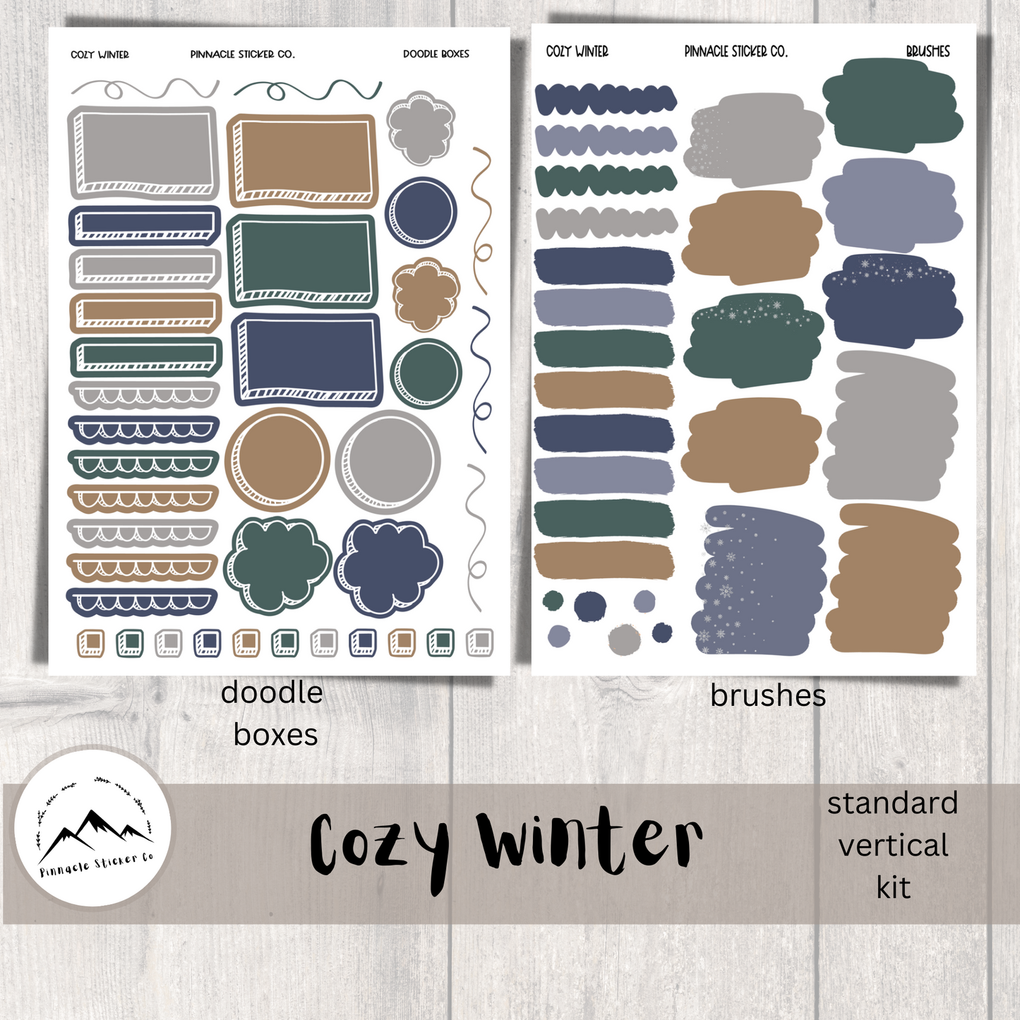 Cozy Winter Weekly Kit Planner Stickers