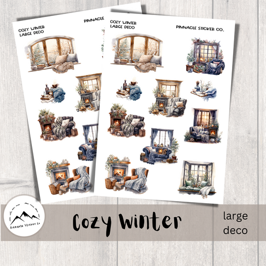 Cozy Winter Deco Planner Stickers