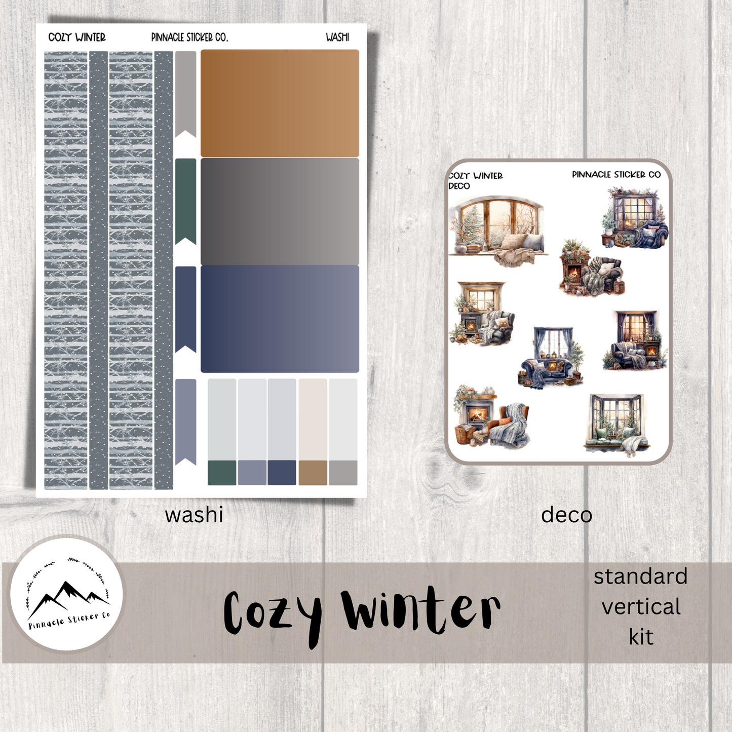 Cozy Winter Weekly Kit Planner Stickers