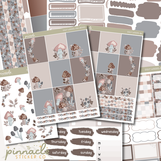 Cozy Woods Weekly Kit Planner Stickers