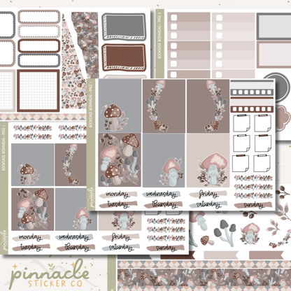 Cozy Woods Weekly Kit Planner Stickers