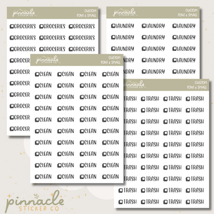 Custom Script Planner Stickers