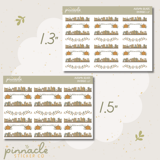 Autumn Reads Divider Planner Stickers