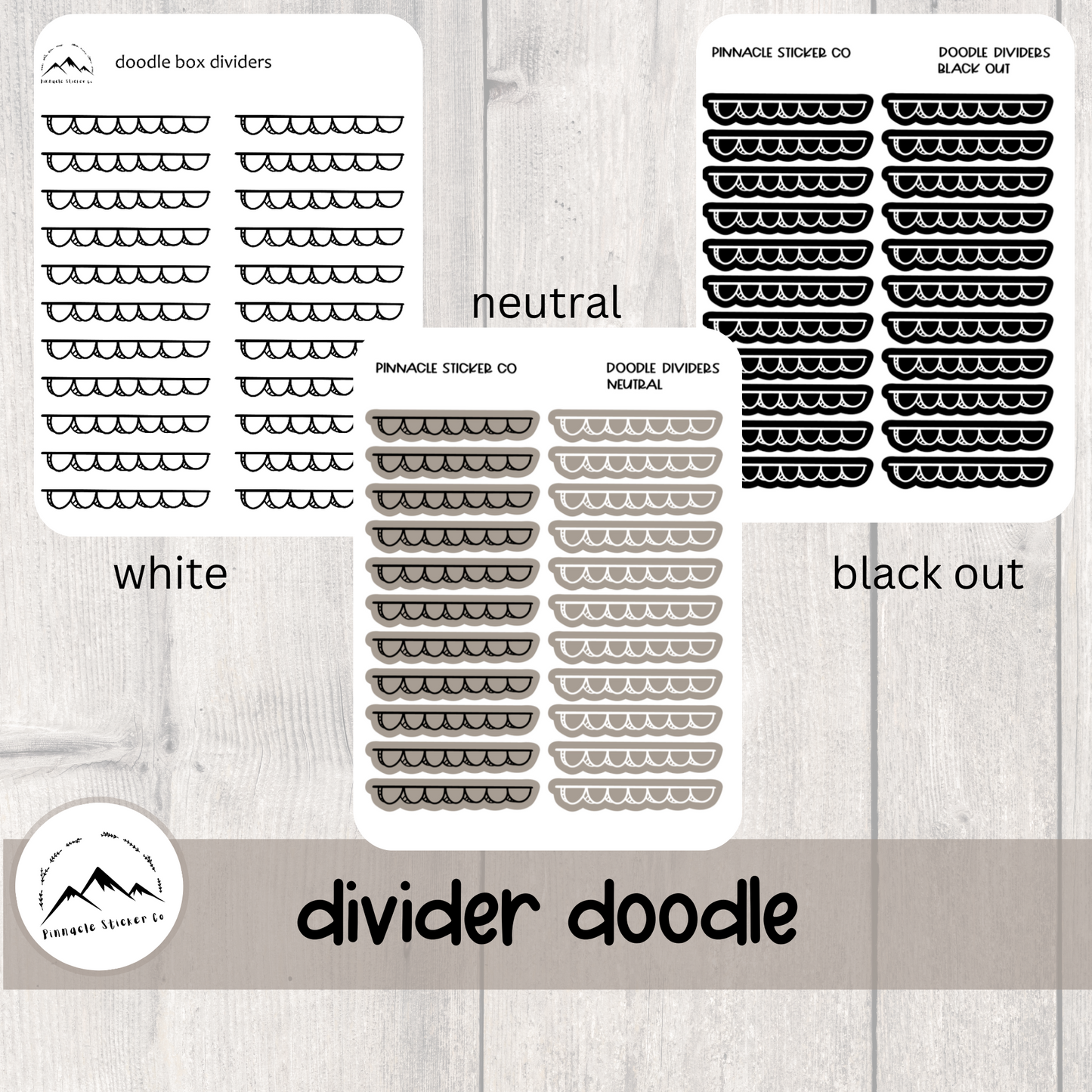 Doodle Divider Stickers