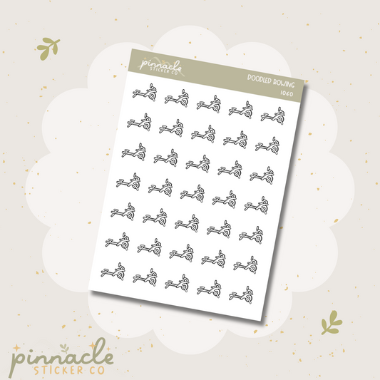 Rowing Doodle Icon Stickers I060