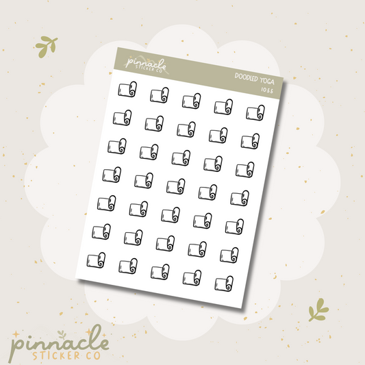 Yoga Doodle Icon Stickers I055