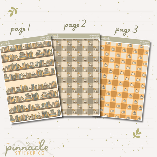 Autumn Reads B6 Full Sheet Planner Stickers