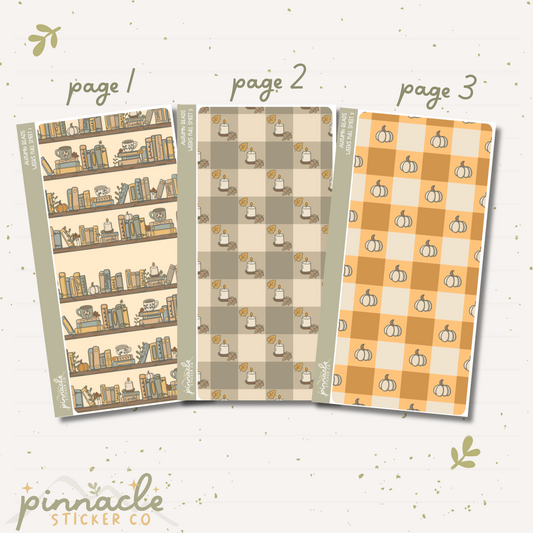 Autumn Reads Weeks Full Sheet Planner Stickers