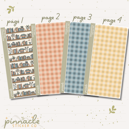 Bookcase Botanical Weeks Full Sheet Planner Stickers