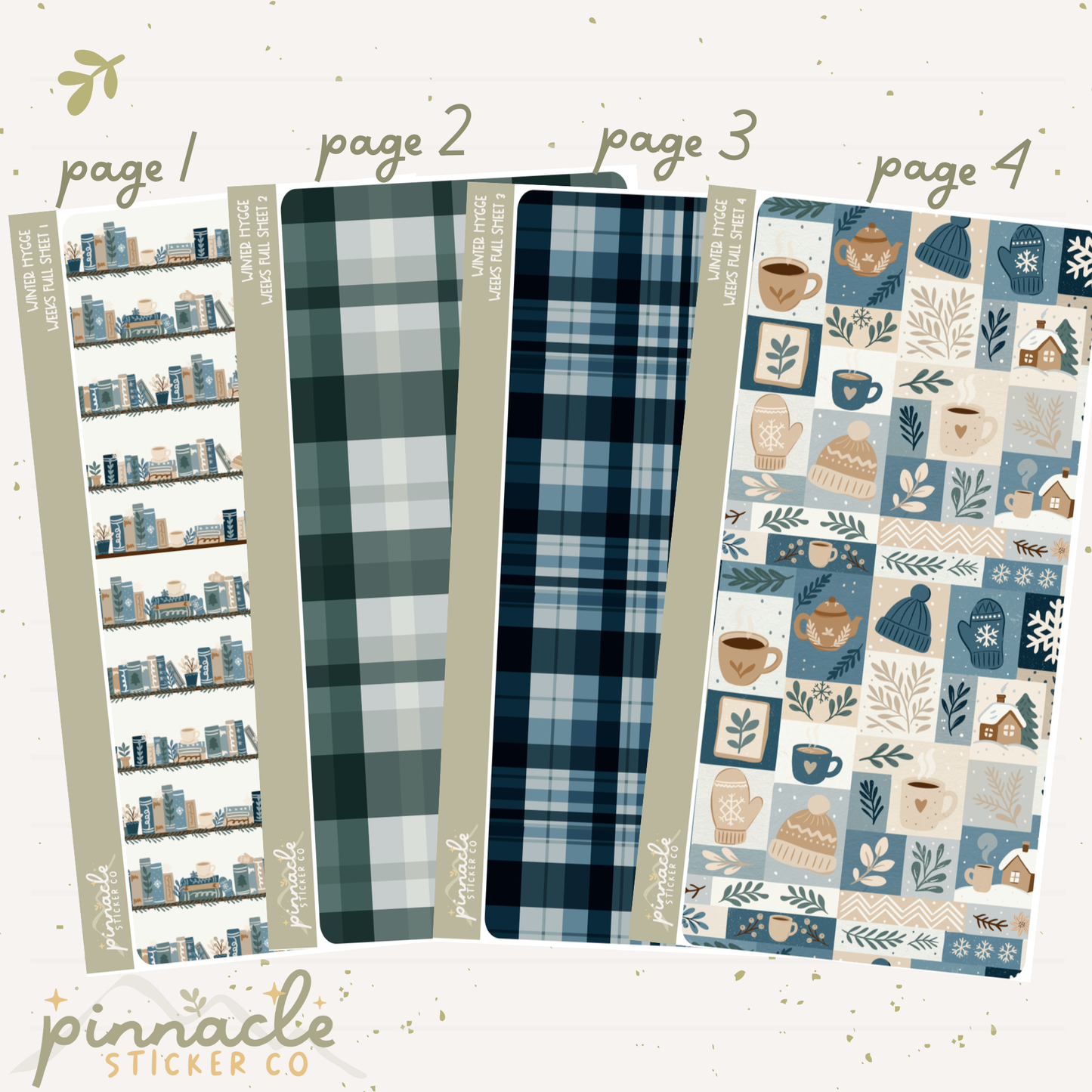 Winter Hygge Weeks Full Sheet Planner Stickers