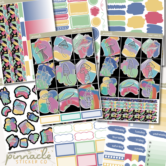 Funky Fungi Weekly Kit Planner Stickers