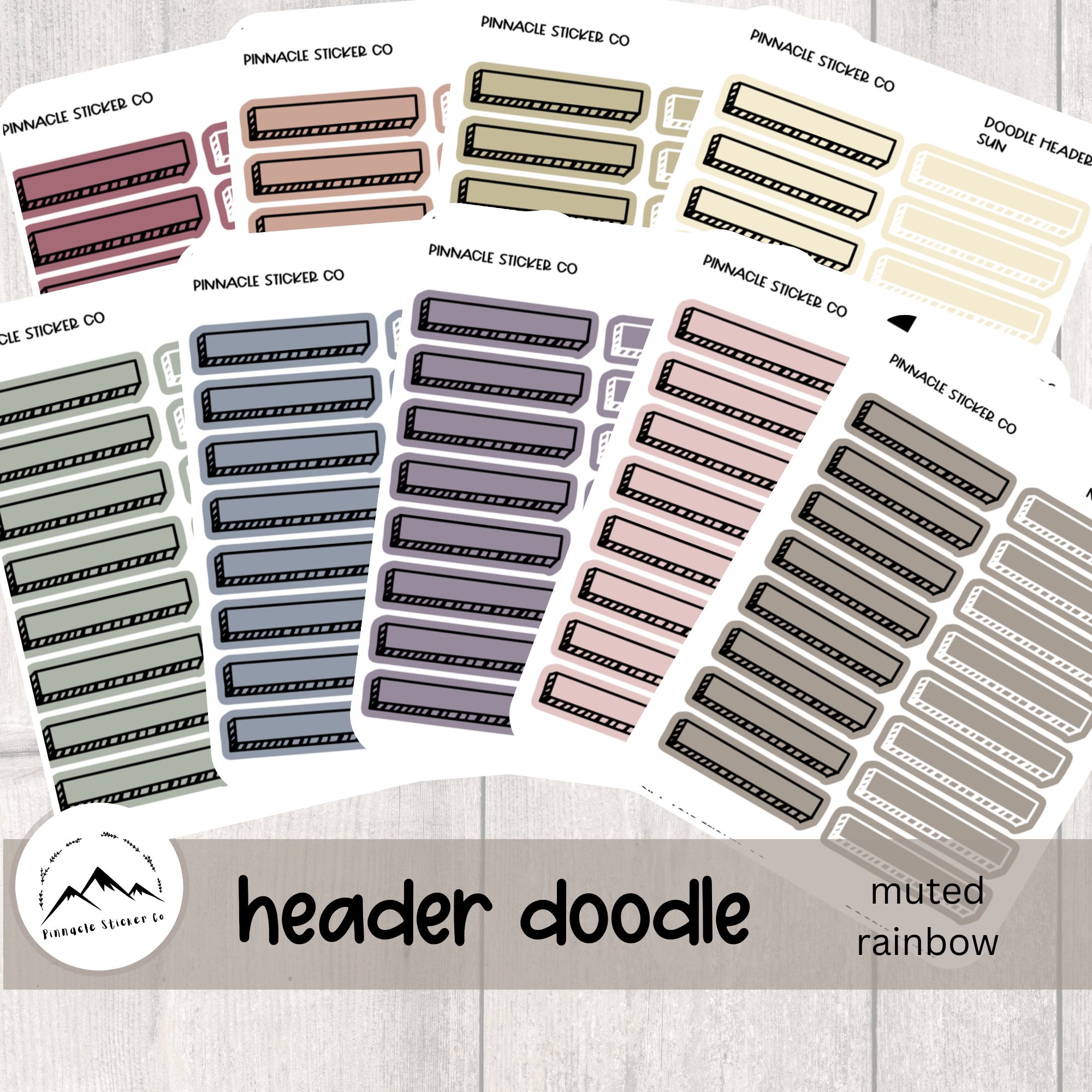 Doodle Box Header Stickers – Pinnacle Sticker Co
