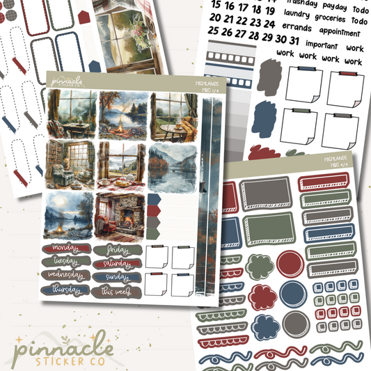 Highlands Hobonichi Cousin Kit Planner Stickers