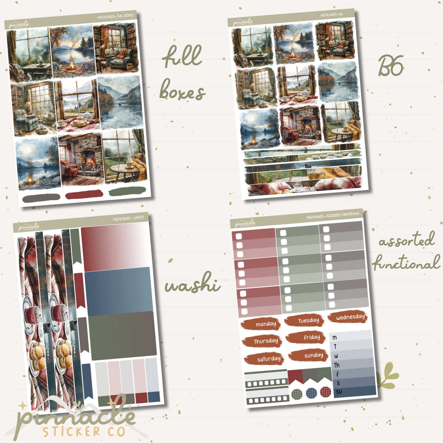 Highlands Weekly Kit Planner Stickers