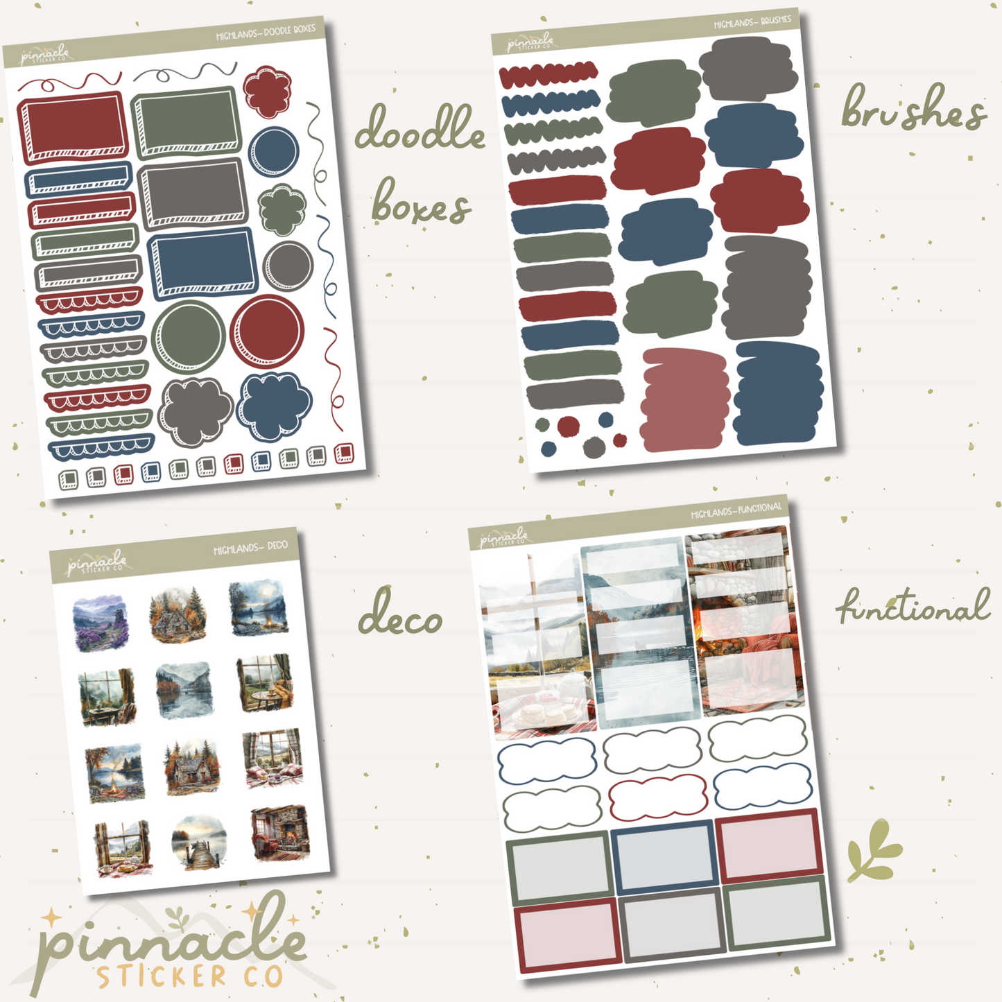 Highlands Weekly Kit Planner Stickers