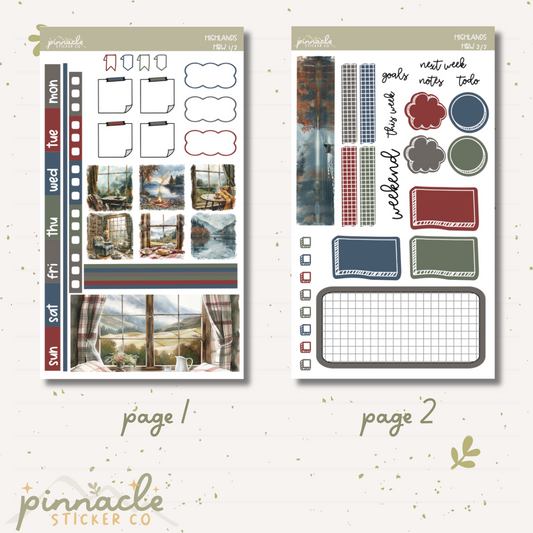 Highlands Hobonichi Weeks Planner Stickers