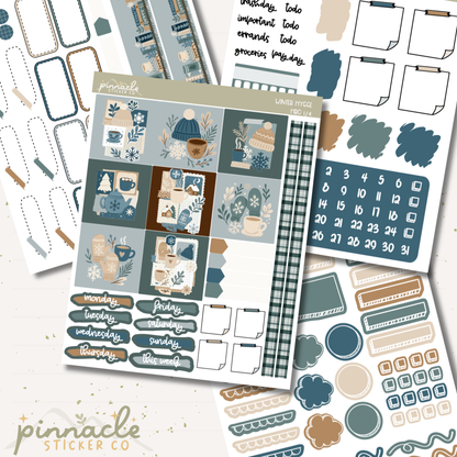Winter Hygge Hobonichi Cousin Kit Planner Stickers