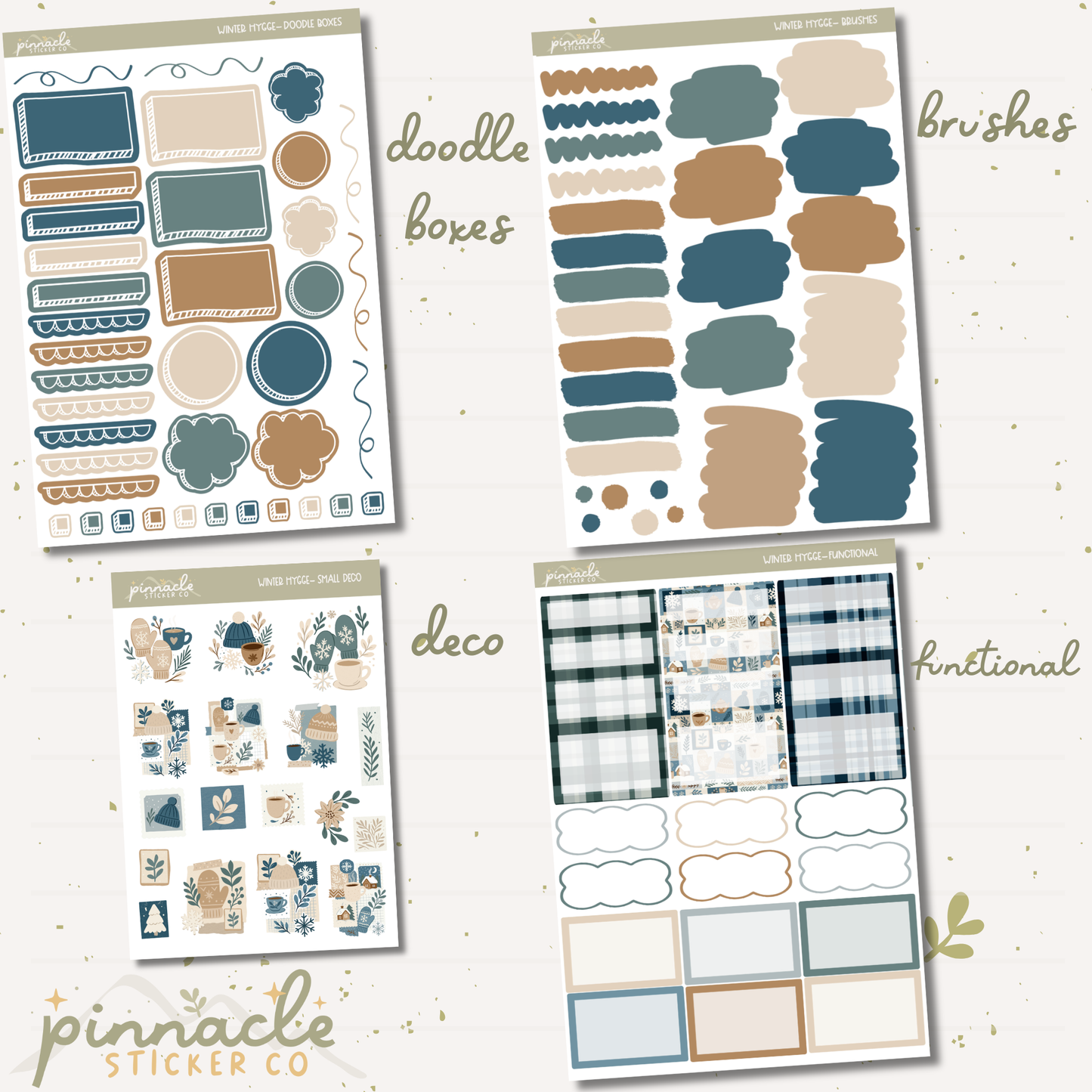 Winter Hygge Weekly Kit Planner Stickers