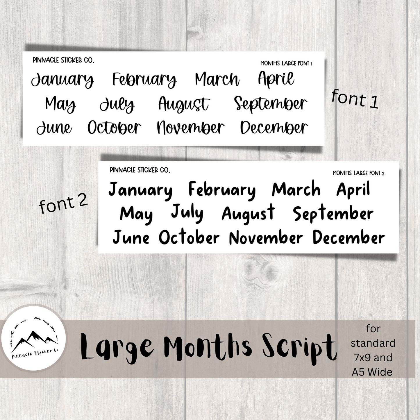 Wizard School Monthly Kit Planner Stickers