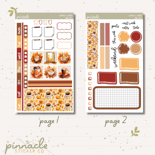 Leaves & Lattes Hobonichi Weeks Planner Stickers