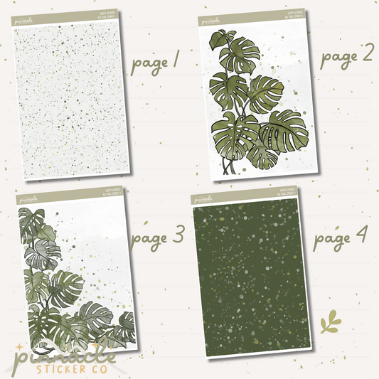 Lush Leaves B6 Full Sheet Planner Stickers