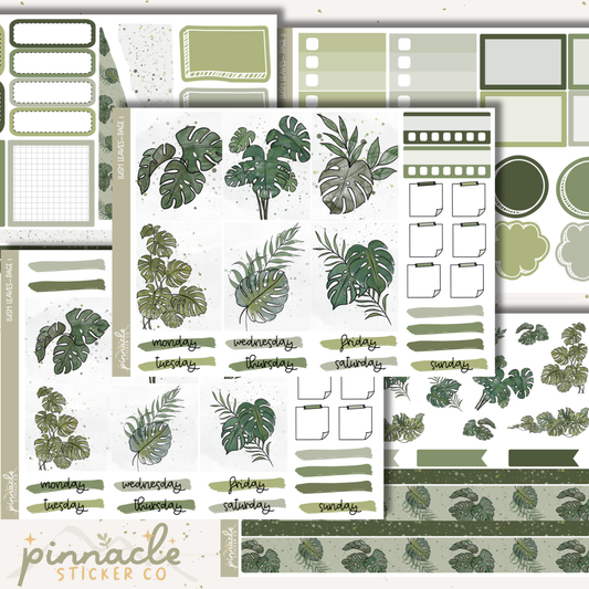 Lush Leaves Weekly Kit Planner Stickers