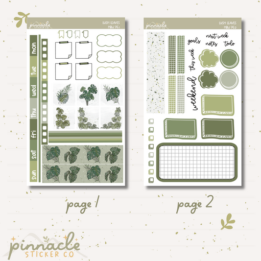 Lush Leaves Hobonichi Weeks Planner Stickers