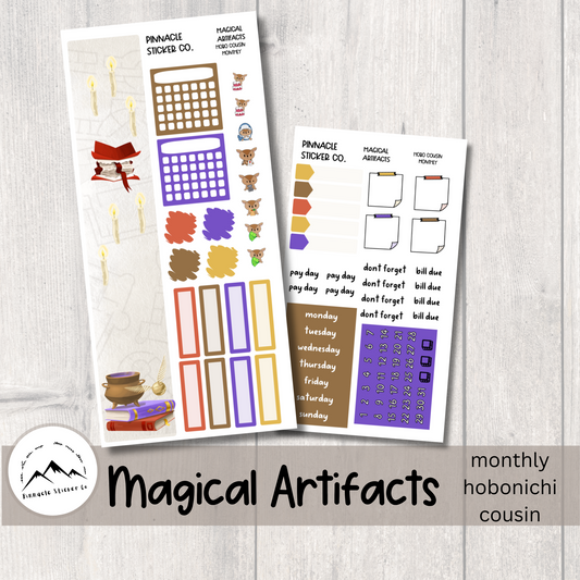 Magical Artifacts Hobonichi Cousin Monthly Kit Planner Stickers