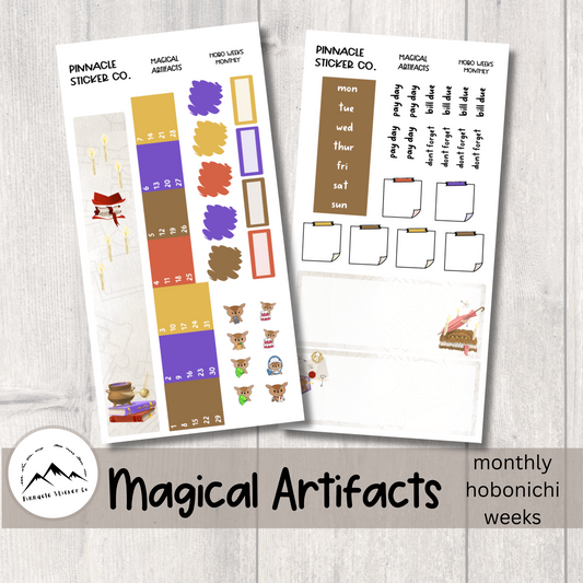 Magical Artifacts Hobonichi Weeks Monthly Kit Planner Stickers