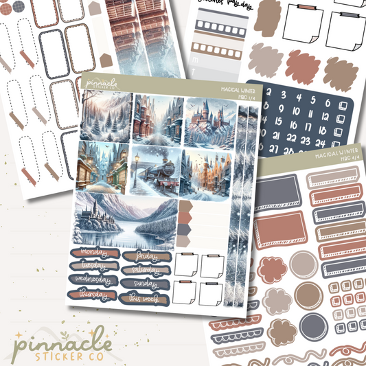 Magical Winter Cousin Kit Planner Stickers