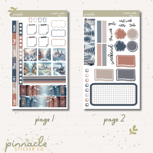 Magical Winter Hobonichi Weeks Planner Stickers