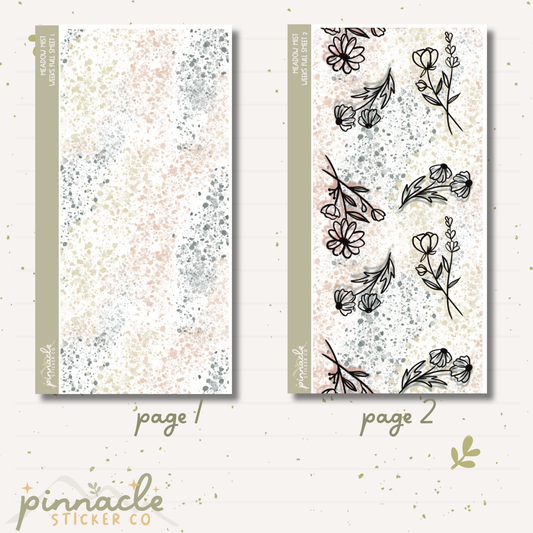 Meadow Mist Weeks Full Sheet Planner Stickers