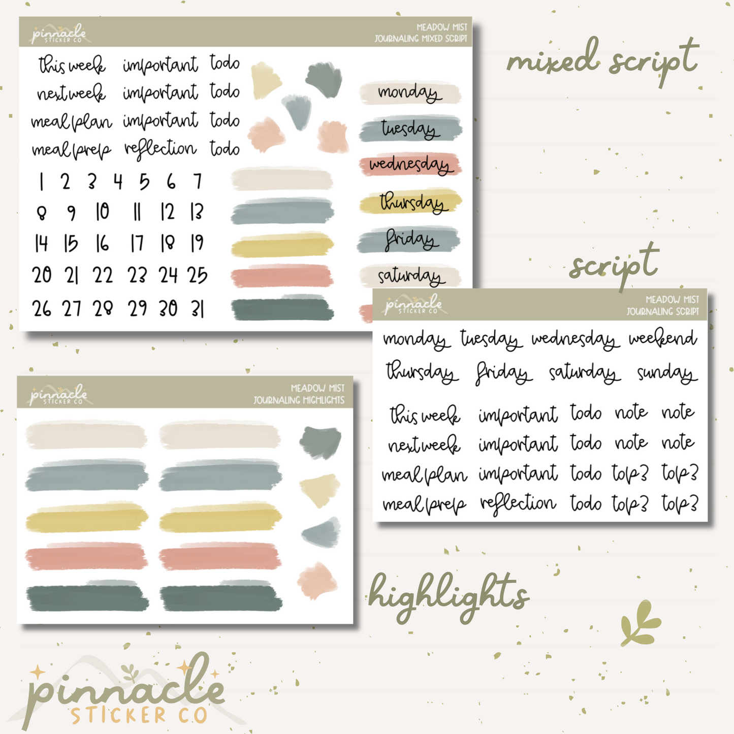 Meadow Mist Journaling- Build Your Own Kit