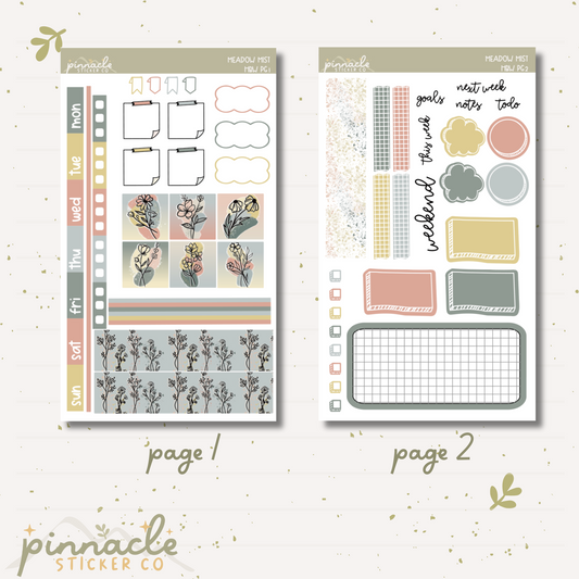 Meadow Mist Hobonichi Weeks Planner Stickers