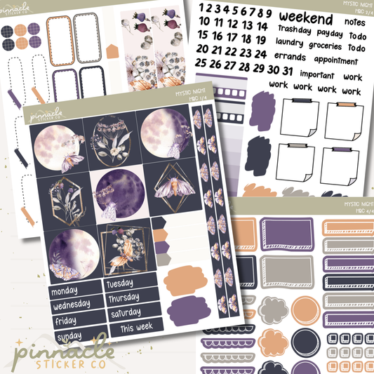 Mystic Night Hobonichi Cousin Kit Planner Stickers