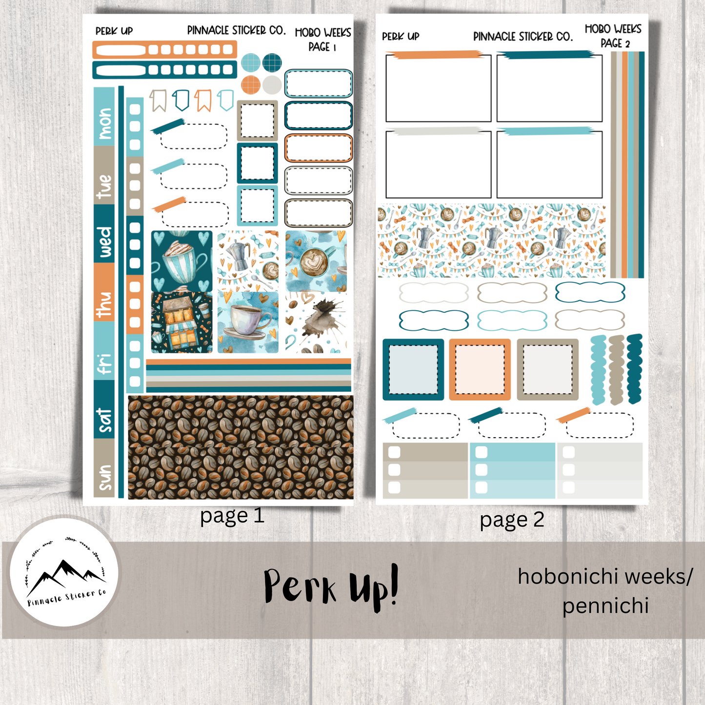 Perk Up! Hobonichi/Pennichi Planner Stickers