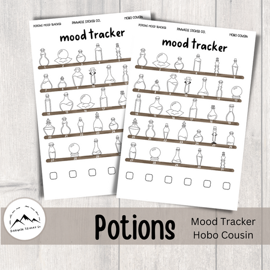 Potions Mood Tracker Full Sheet Planner Stickers
