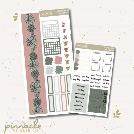 Prickly Palette Hobonichi Cousin Monthly Kit Planner Stickers