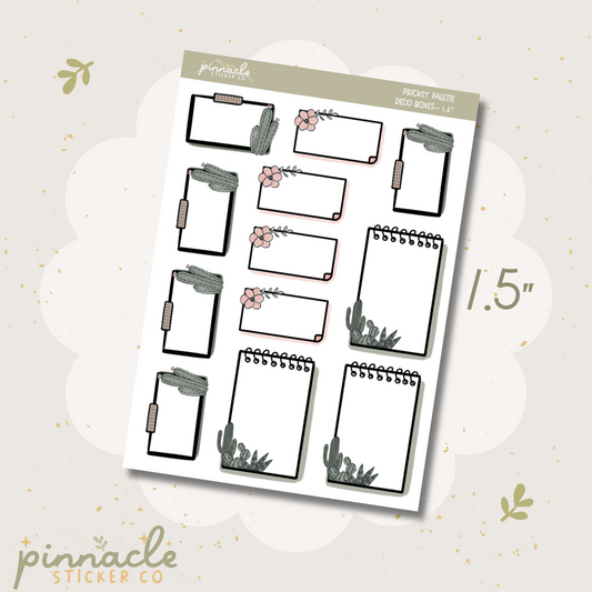 Prickly Palette Deco Notes Planner Stickers